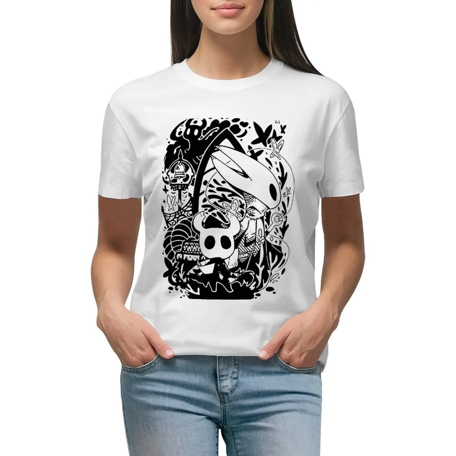 Hollow Knight T-shirt cute clothes Short sleeve tee animal print shirt for girls Women's tee shirt
Hollow Knight T-shirt cute clothes Short sleeve tee animal print shirt for girls Women's tee shirt