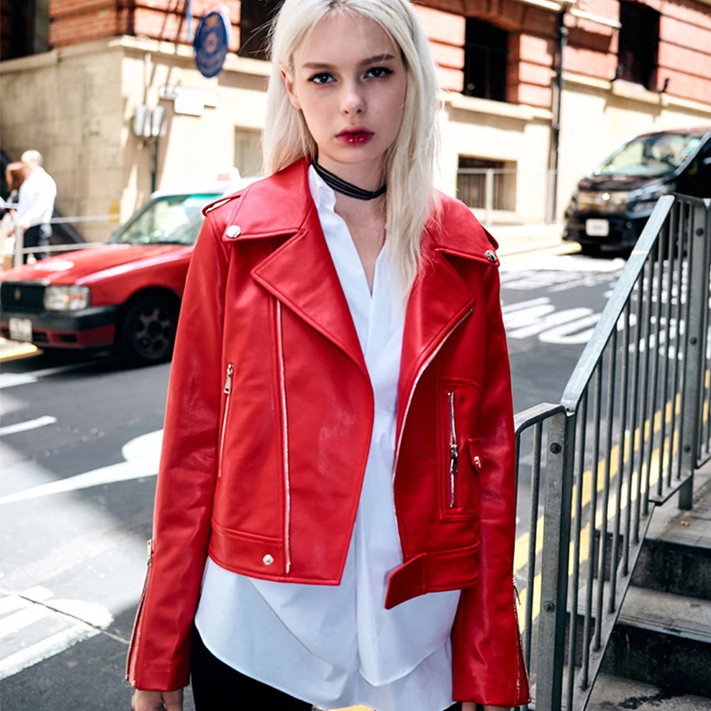 FTLZZ Autumn Faux Leather Coat Women Red PU Leather Jacket Women Short Biker Jackets Turn Down Collar Slim Motorcycle Outwear
FTLZZ Autumn Faux Leather Coat Women Red PU Leather Jacket Women Short Biker Jackets Turn Down Collar Slim Motorcycle Outwear