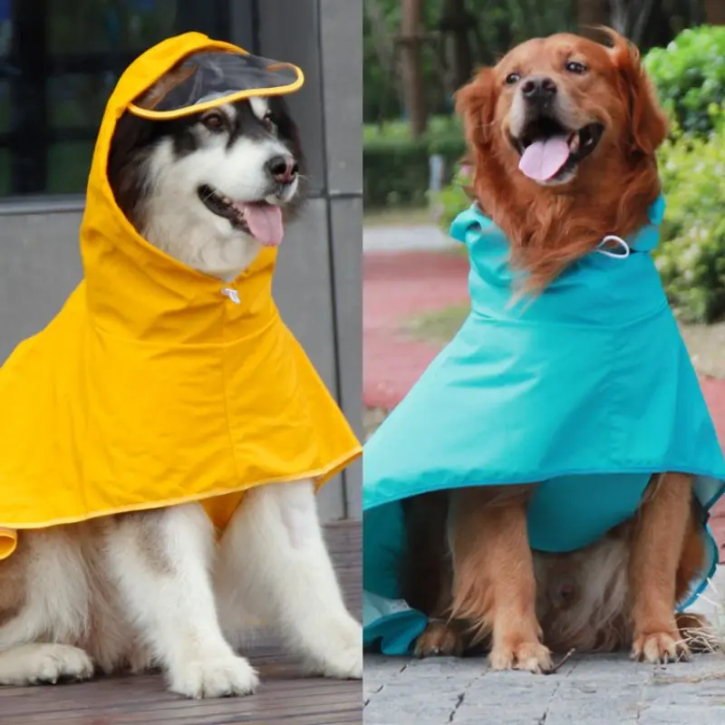 

Первоклассная уличная одежда из искусственной кожи для домашних животных с золотой шерстью Лабрадор собака-оставайтесь сухим с этим стильным дождевиком