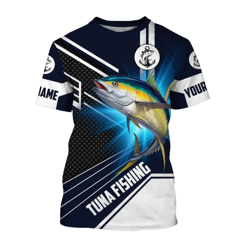 Men's 3D Fish Print T-shirt Outdoor Fishing Suit Casual Round Neck Shirt Short Sleeved T-shirt Harajuku Summer Clothing 
Men's 3D Fish Print T-shirt Outdoor Fishing Suit Casual Round Neck Shirt Short Sleeved T-shirt Harajuku Summer Clothing