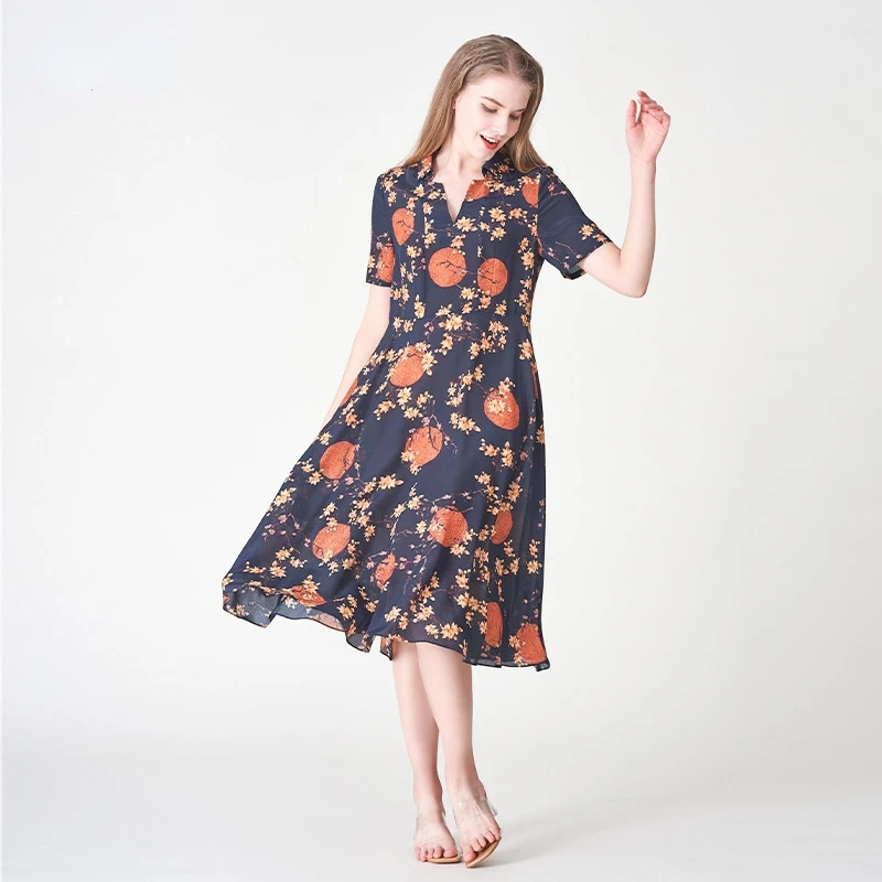 Woman's Summer Dress 2022 100% Real Silk New Fashion Long Elegant Dresses for Woman Vintage Women's Clothing Kleider Damen Zm62
Woman's Summer Dress 2022 100% Real Silk New Fashion Long Elegant Dresses for Woman Vintage Women's Clothing Kleider Damen Zm62