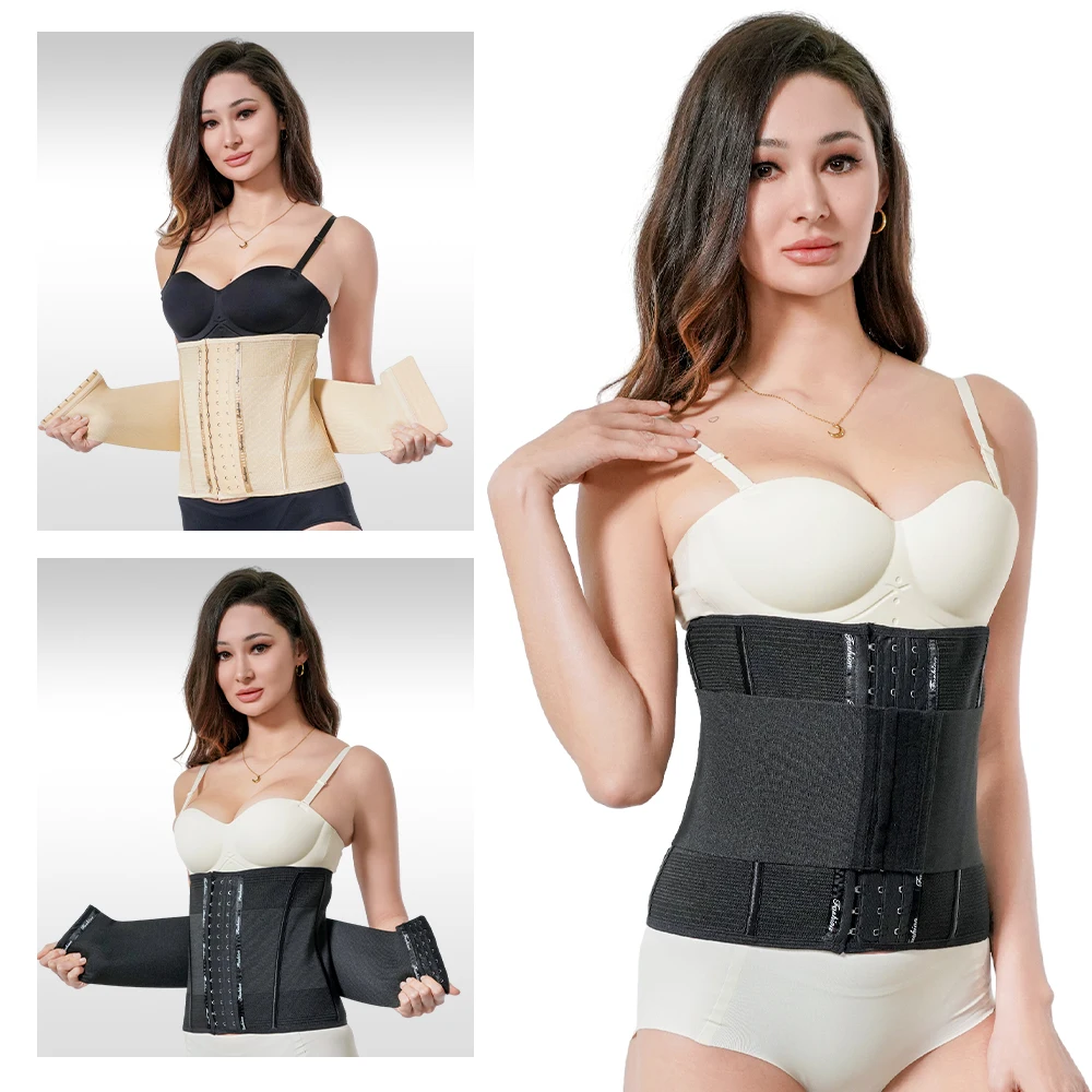 

Womens Shapewear Black Beige Stainless Steel Boned Body Shaper Lady Waist Trainer Cincher Breathable Corset S-3XL Woman Lingerie