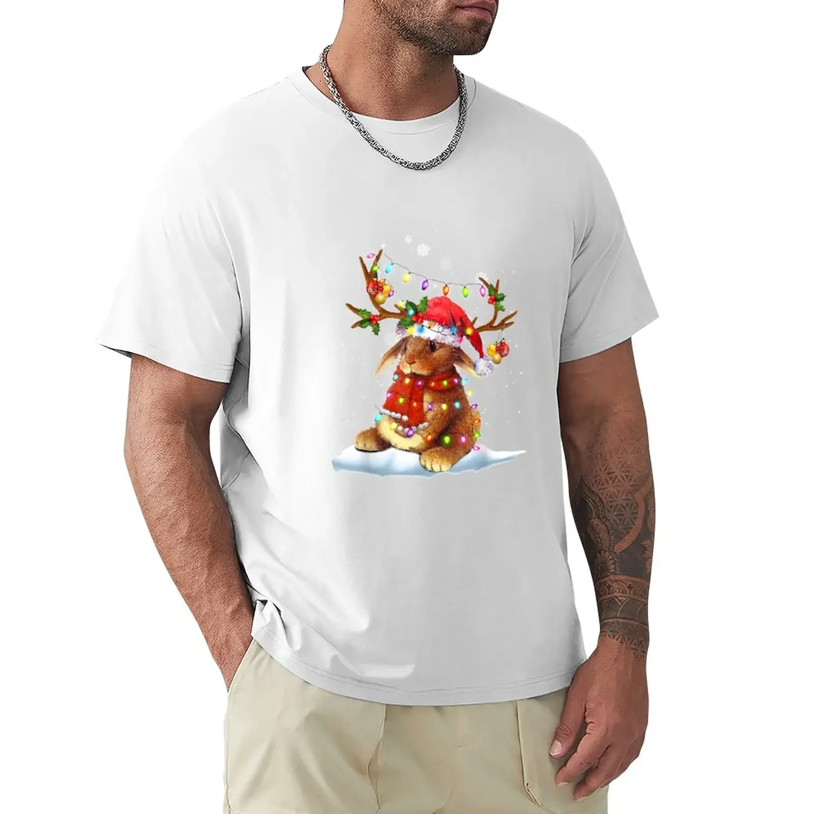 Rabbit Reindeer Xmas Light Christmas Ornaments Xmas Bunny T-Shirt anime oversizeds Blouse cute clothes mens t shirt
Rabbit Reindeer Xmas Light Christmas Ornaments Xmas Bunny T-Shirt anime oversizeds Blouse cute clothes mens t shirt