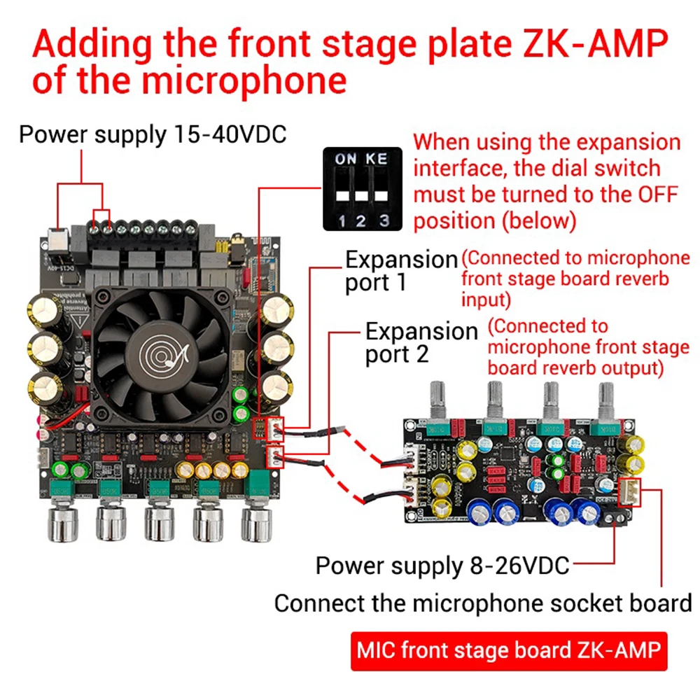 

ZK-APTX2 2*200W+400W TPA3223 BT Power Amplifier Board 2.1 CH Subwoofer Theater Audio Stereo Amp Module