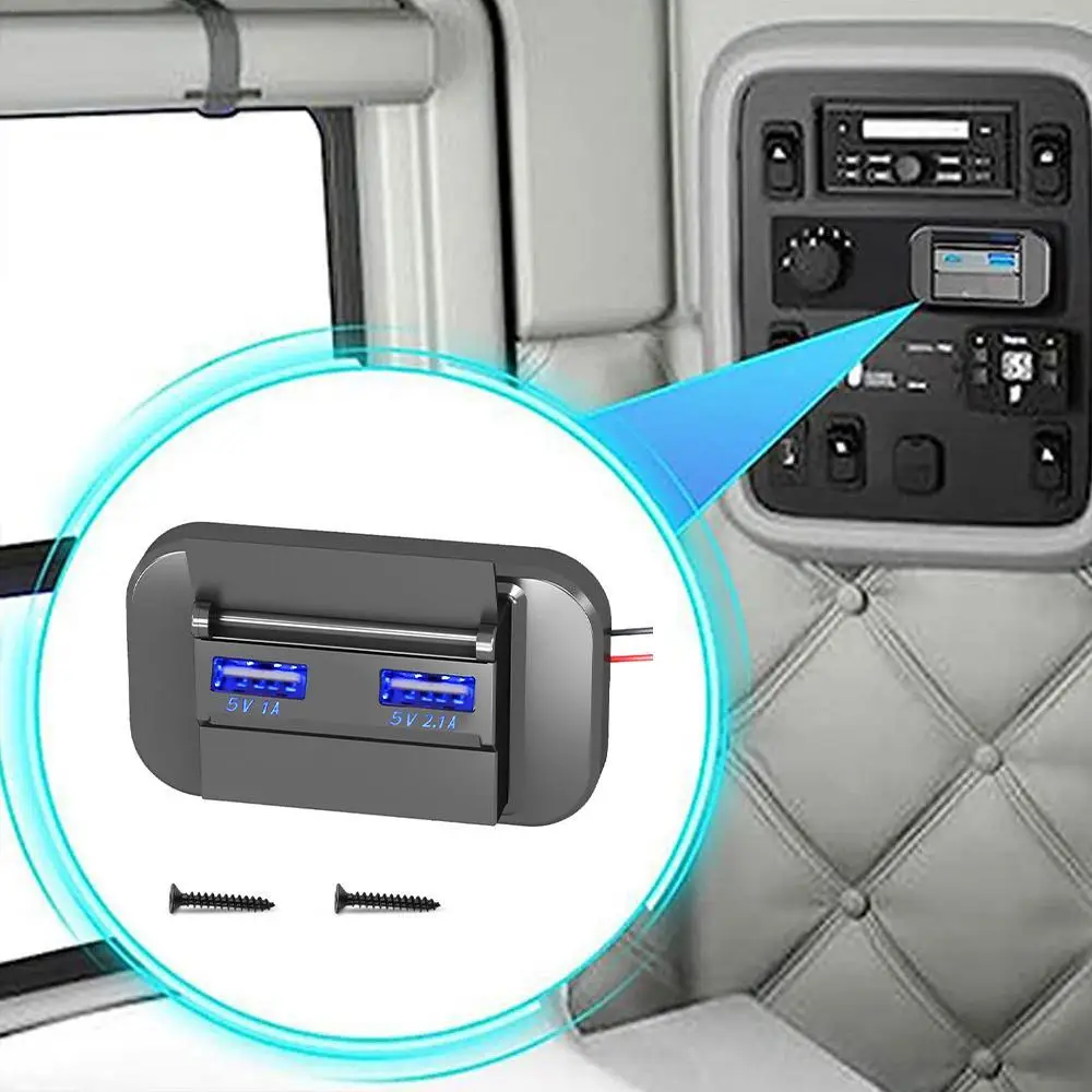 

Автомобильный пыленепроницаемый инструмент для быстрой зарядки с двумя USB-портами, избегайте сверления больших отверстий, автомобильные аксессуары, подходят для большинства транспортных средств 5 В