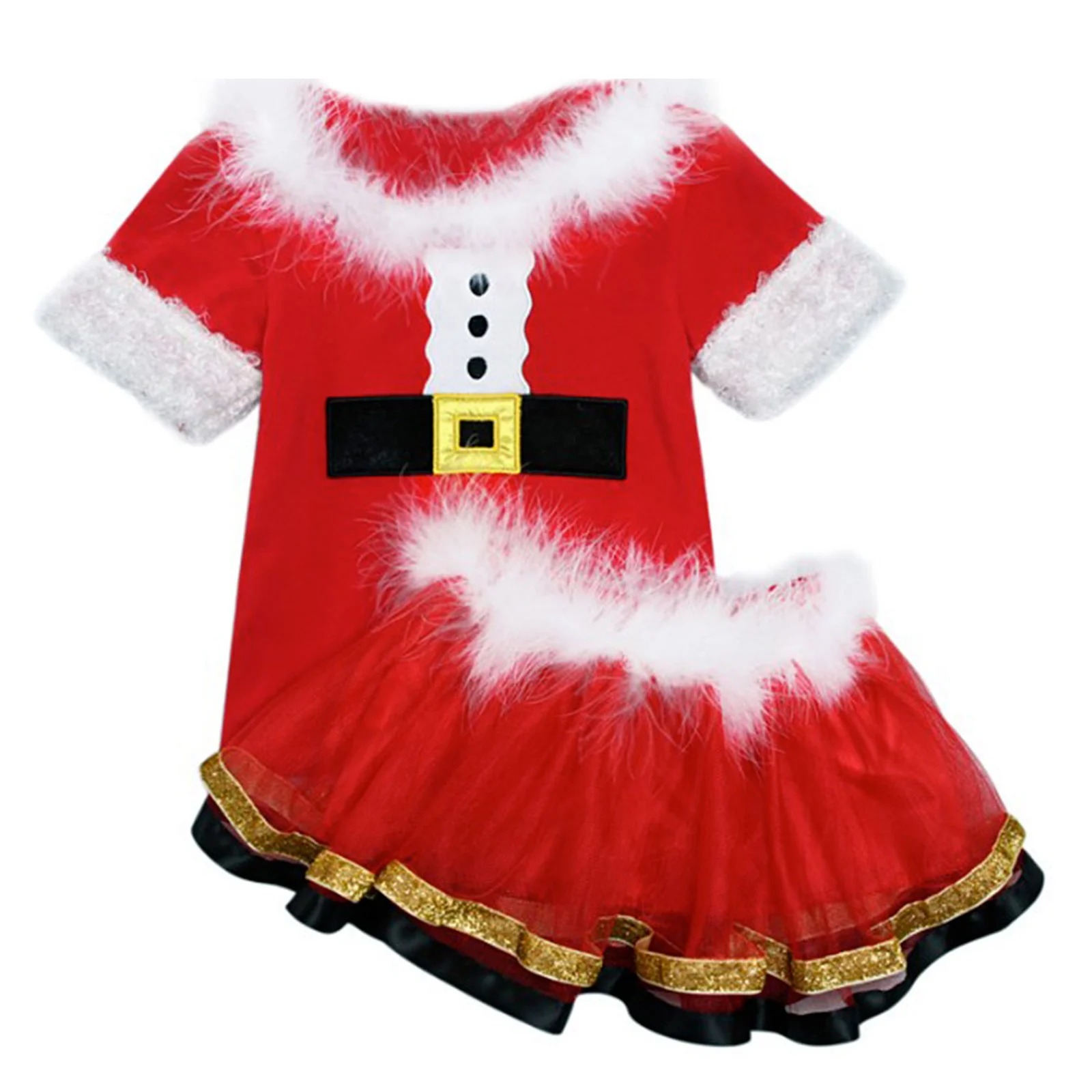 Kids Girls Christmas Santa Claus Cosplay Costume Faux Fur T-shirt Top with Tutu Skirt Toddler New Year Xmas Theme Party Dress Up
Kids Girls Christmas Santa Claus Cosplay Costume Faux Fur T-shirt Top with Tutu Skirt Toddler New Year Xmas Theme Party Dress Up