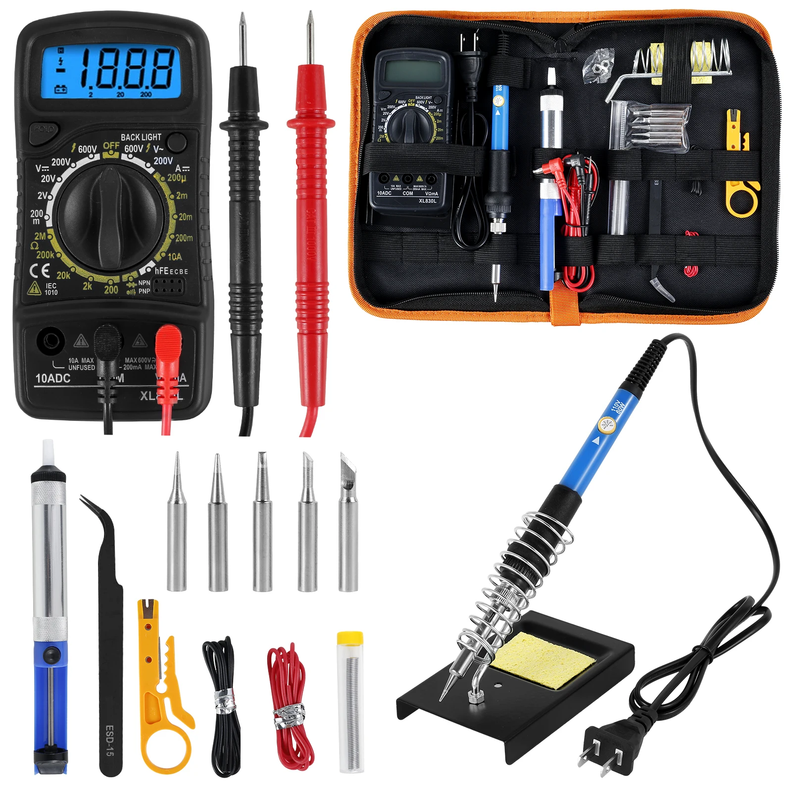New Electric Soldering Iron Kit 60W Adjustable Temperature Soldering Welding Tool Multifunctional Soldering Repair Tool with
New Electric Soldering Iron Kit 60W Adjustable Temperature Soldering Welding Tool Multifunctional Soldering Repair Tool with