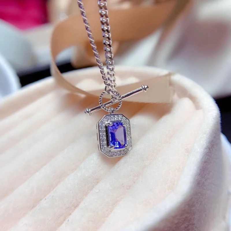 Natural Tanzanite pendant necklace for women silver 925 jewelry luxury gem stones 18k gold plated free shiping items
Natural Tanzanite pendant necklace for women silver 925 jewelry luxury gem stones 18k gold plated free shiping items