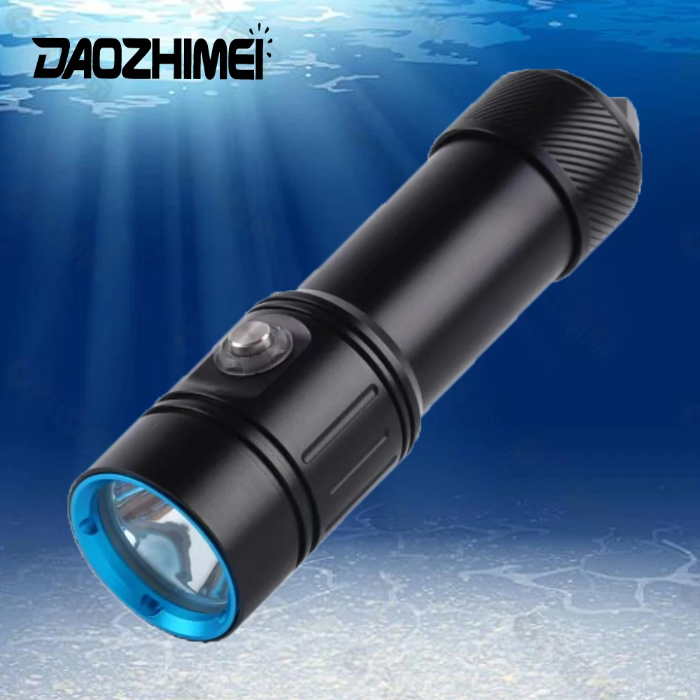 

26650 Diving Flashlights XM-L L2 High Power Led Torch 4 Modes Underwater Waterproof IPX8 Rechargeable Diving Light