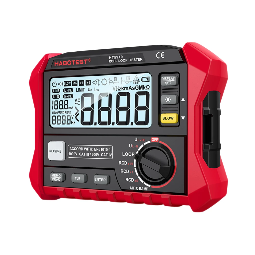 HT5910 Digital Resistance Detector 4.7 Inch LCD Ohm Meter 100 Groups Data Storage Resistance Tester Megger Meter Electric Tester 
HT5910 Digital Resistance Detector 4.7 Inch LCD Ohm Meter 100 Groups Data Storage Resistance Tester Megger Meter Electric Tester