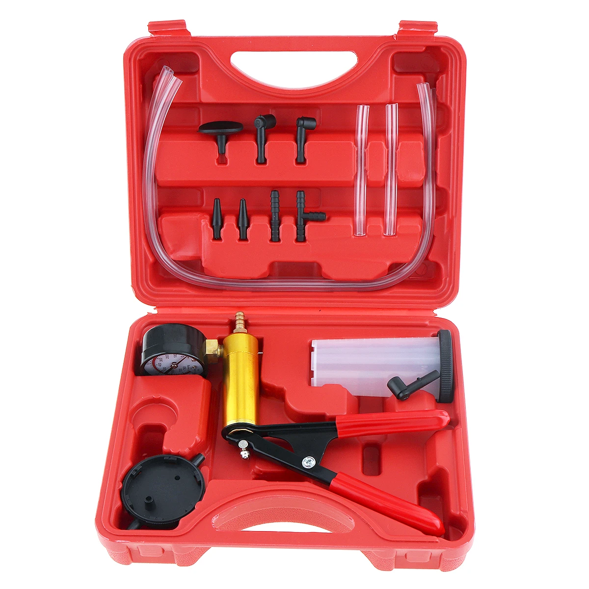2 in 1 Multi-function DIY Replaceable Car Auto Hand Held Vacuum Pistol Pump Brake Bleeder Adaptor Fluid Reservoir Tester Kit
2 in 1 Multi-function DIY Replaceable Car Auto Hand Held Vacuum Pistol Pump Brake Bleeder Adaptor Fluid Reservoir Tester Kit