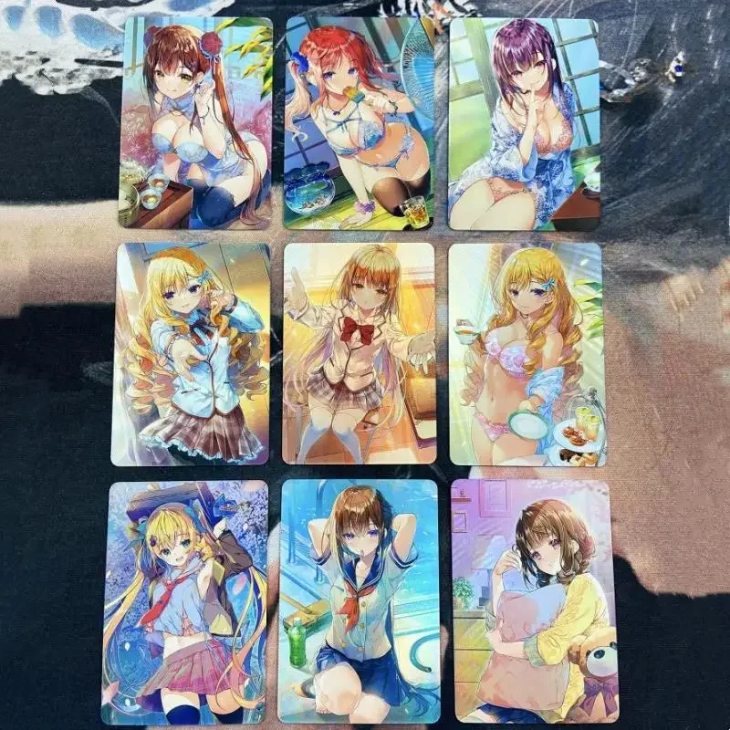 9Pcs/set Self Made Kawaii Sexy New Underwear Girl Animes Game Characters Classic Series Gauze Flash Collection Card Toys Gifts
9Pcs/set Self Made Kawaii Sexy New Underwear Girl Animes Game Characters Classic Series Gauze Flash Collection Card Toys Gifts