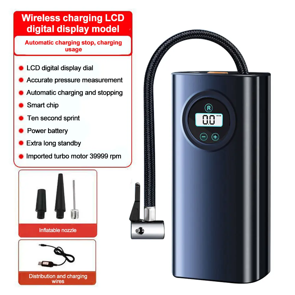 Mini Car Wireless Rechargeable Air Pump Tire Inflator Portable Compressor Digital Tyre Inflator for Auto Motocycle Bicycle Balls
Mini Car Wireless Rechargeable Air Pump Tire Inflator Portable Compressor Digital Tyre Inflator for Auto Motocycle Bicycle Balls