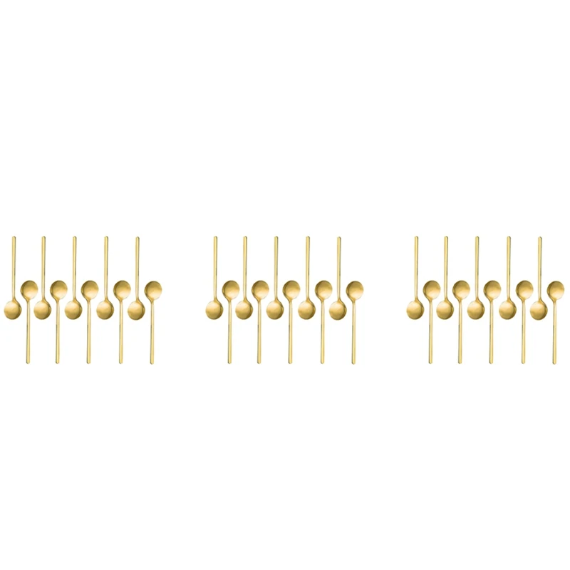 Stainless Steel 30 Pcs Espresso Spoons Teaspoons For Coffee Sugar Dessert Cake Ice Cream Soup Antipasto (Gold) 
Stainless Steel 30 Pcs Espresso Spoons Teaspoons For Coffee Sugar Dessert Cake Ice Cream Soup Antipasto (Gold)
