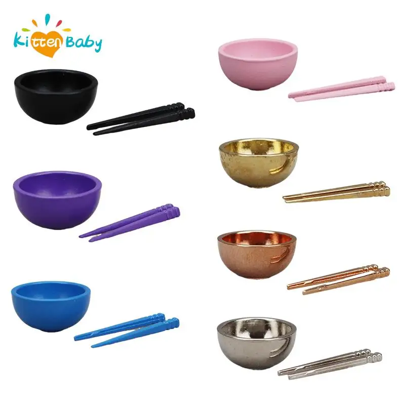 1Set 1/12 Dollhouse Miniature Retro Mini Metal Bowl Chopsticks Kitchen Tableware Model for Doll House Decoration
1Set 1/12 Dollhouse Miniature Retro Mini Metal Bowl Chopsticks Kitchen Tableware Model for Doll House Decoration