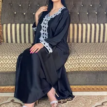 Women Muslim Dress Fashion Embroidery Floral Patchwork Long Sleeve Solid Color Pullover Loose Mid Eastern Spring Dress For Lady
Women Muslim Dress Fashion Embroidery Floral Patchwork Long Sleeve Solid Color Pullover Loose Mid Eastern Spring Dress For Lady