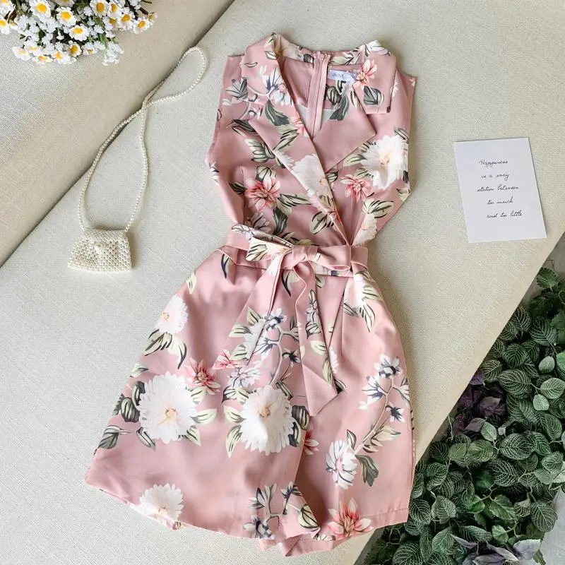 Spring Summer Floral Sashes Turn-Down Collar Women Female Loose A-line High Waist Playsuits
Spring Summer Floral Sashes Turn-Down Collar Women Female Loose A-line High Waist Playsuits