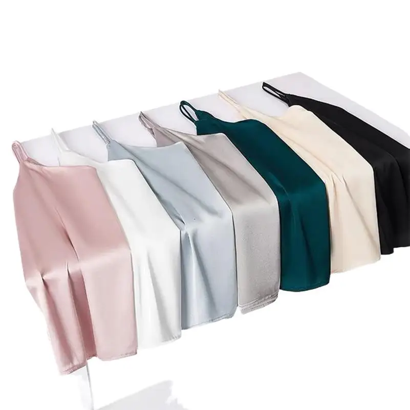 Soft Smooth Satin Camis Top Women Deep V-Neck Sexy Loose Slim Pink Black White Shirt Femme Spaghetti straps Tops Fashion Ladies
Soft Smooth Satin Camis Top Women Deep V-Neck Sexy Loose Slim Pink Black White Shirt Femme Spaghetti straps Tops Fashion Ladies