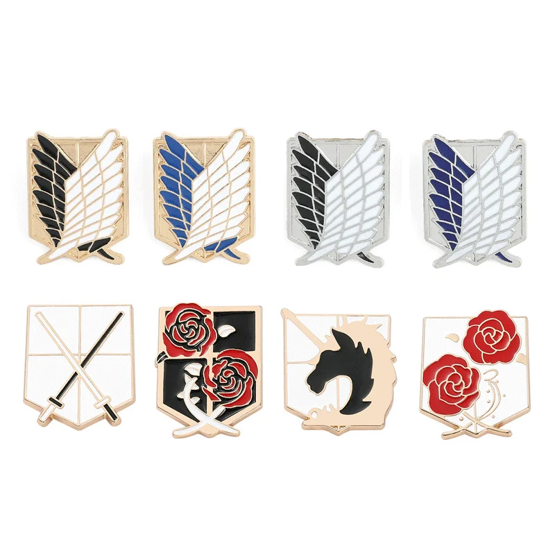Anime Attack on Titan Eren Jaeger Mikasa Ackerman Alloy Brooches Backpack Lapel Pin Clothes Jewelry Props Party Gifts
Anime Attack on Titan Eren Jaeger Mikasa Ackerman Alloy Brooches Backpack Lapel Pin Clothes Jewelry Props Party Gifts