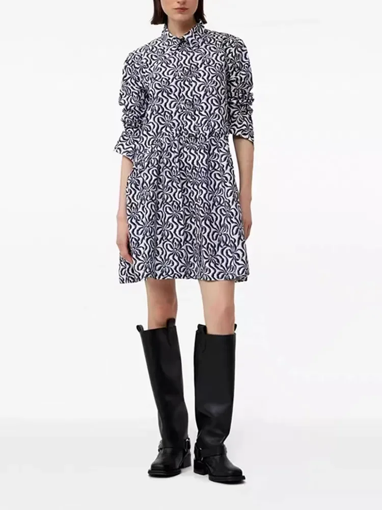Women's Dress 2024 New Spring Summer Cotton Printed Turn-down Collar Single Breasted Vintage Long Sleeve Mini or Long Robes
Women's Dress 2024 New Spring Summer Cotton Printed Turn-down Collar Single Breasted Vintage Long Sleeve Mini or Long Robes