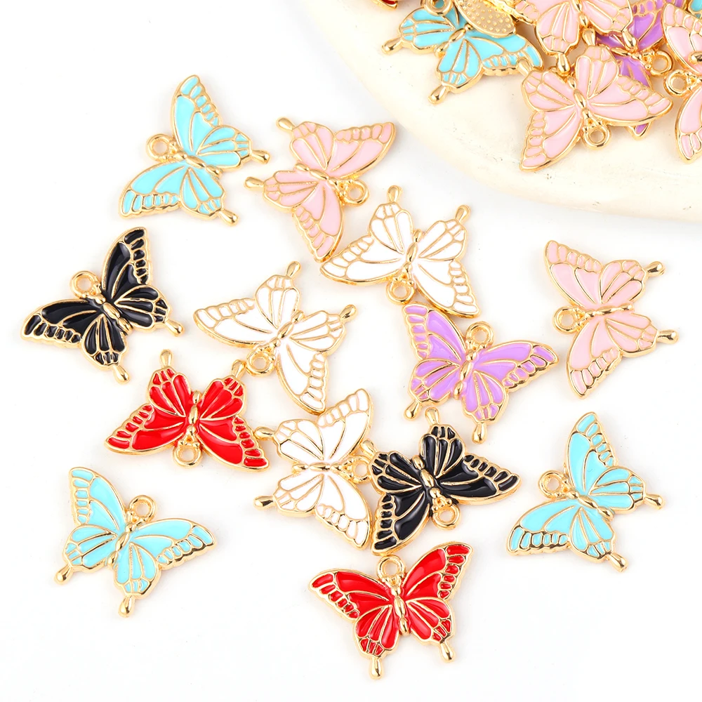 10Pcs/Lot New Fashion Simple Alloy Color Enamel Butterfly Charm Delicate Pendant For DIY Earrings Necklace Jewelry Accessories
10Pcs/Lot New Fashion Simple Alloy Color Enamel Butterfly Charm Delicate Pendant For DIY Earrings Necklace Jewelry Accessories