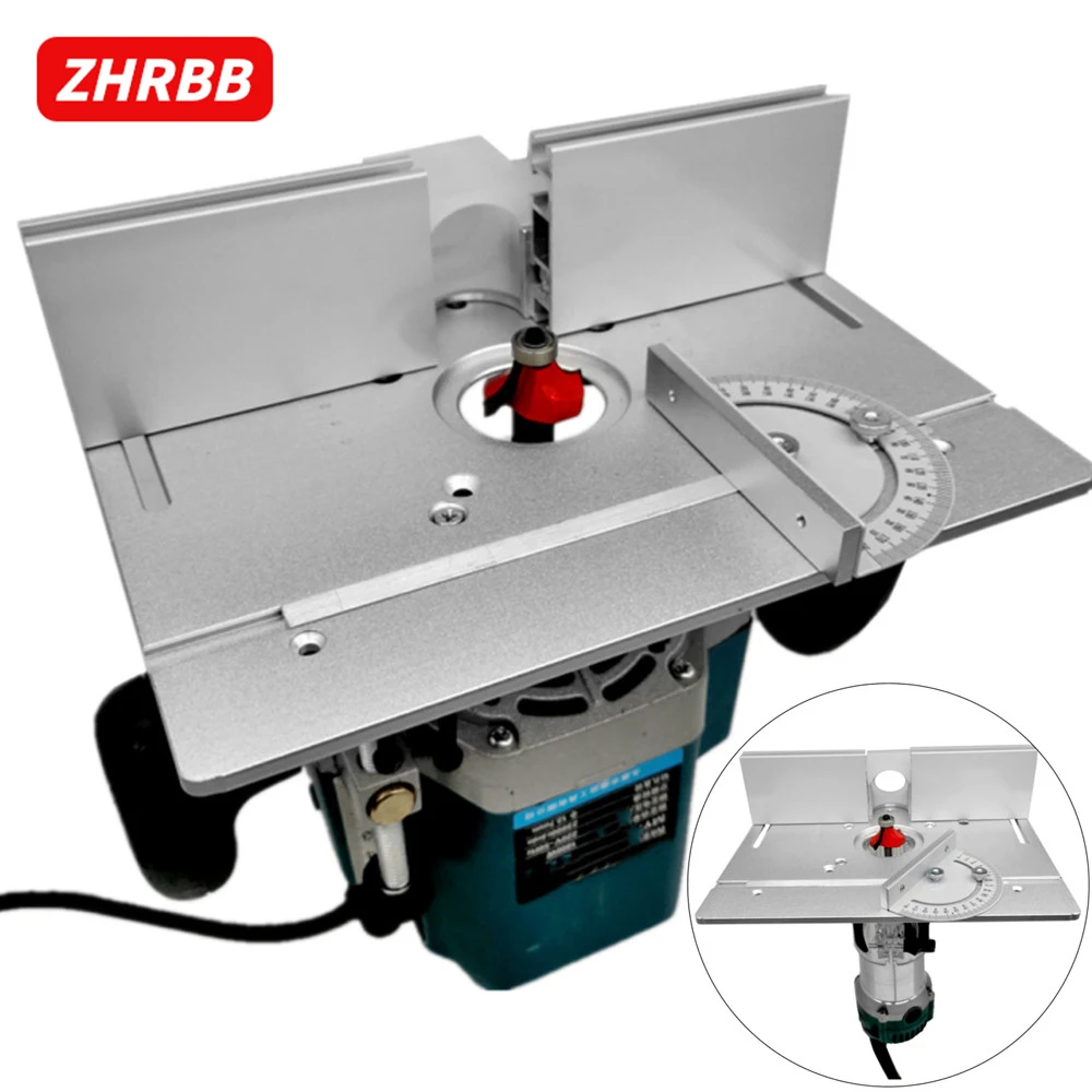 

ZHRBB Multifunctional Aluminium Router Table Insert Plate Woodworking Electric Wood Router Flip Plate for Working Benches