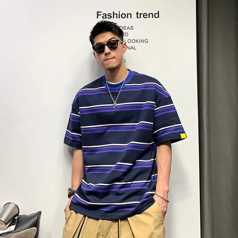 Fashionable retro men Korean style y2k slim short-sleeved T-shirt men summer striped half-sleeved brand ins trendy versatile top
Fashionable retro men Korean style y2k slim short-sleeved T-shirt men summer striped half-sleeved brand ins trendy versatile top
