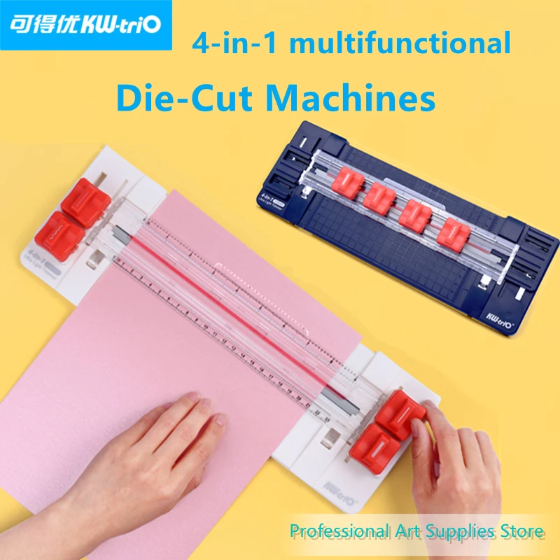 

KW-triO 13045 Paper Cutter Four-in-one Multifunctional Die-Cut Machines Cutting Platic Photo Card Film Scrapbooking DIY Tools