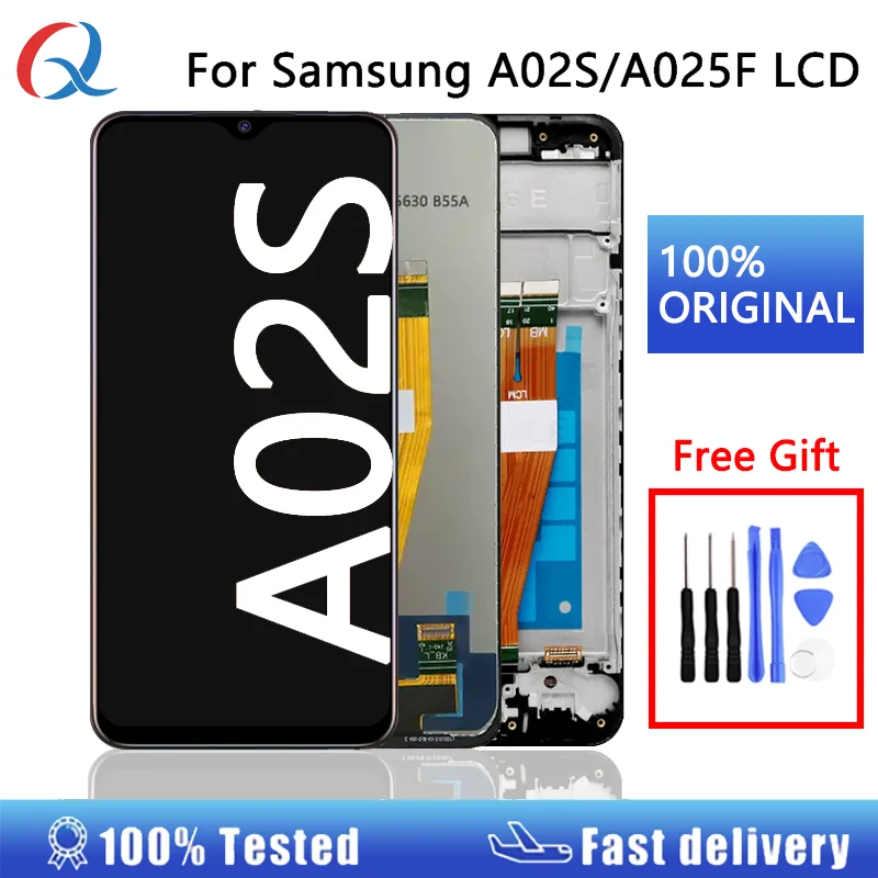 

Original pantalla a02s with frame Digitizer Assembly screen for Galaxy a02s display Mobile phone LCDs for Samsung a02s lcd