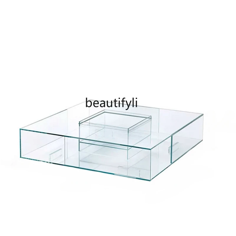 Italian Designer Tempered Glass Coffee Table Art Italian Minimalist Minimalist Nordic Square Creative furniture living room
Italian Designer Tempered Glass Coffee Table Art Italian Minimalist Minimalist Nordic Square Creative furniture living room