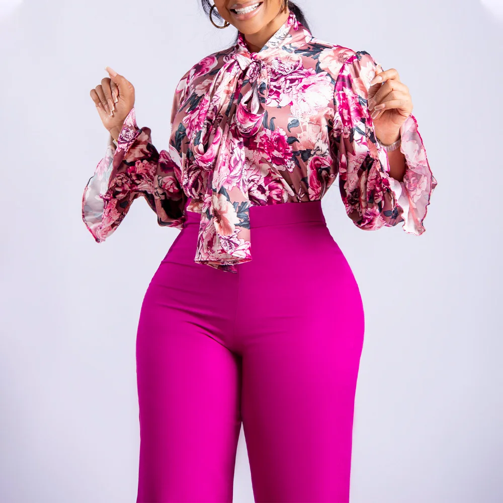 Women's Suits Loosen Oversize Print Tops Wide-leg Pants Summer 2 piece set women outfit Elegant Female Cotton Blouse Trousers
Women's Suits Loosen Oversize Print Tops Wide-leg Pants Summer 2 piece set women outfit Elegant Female Cotton Blouse Trousers
