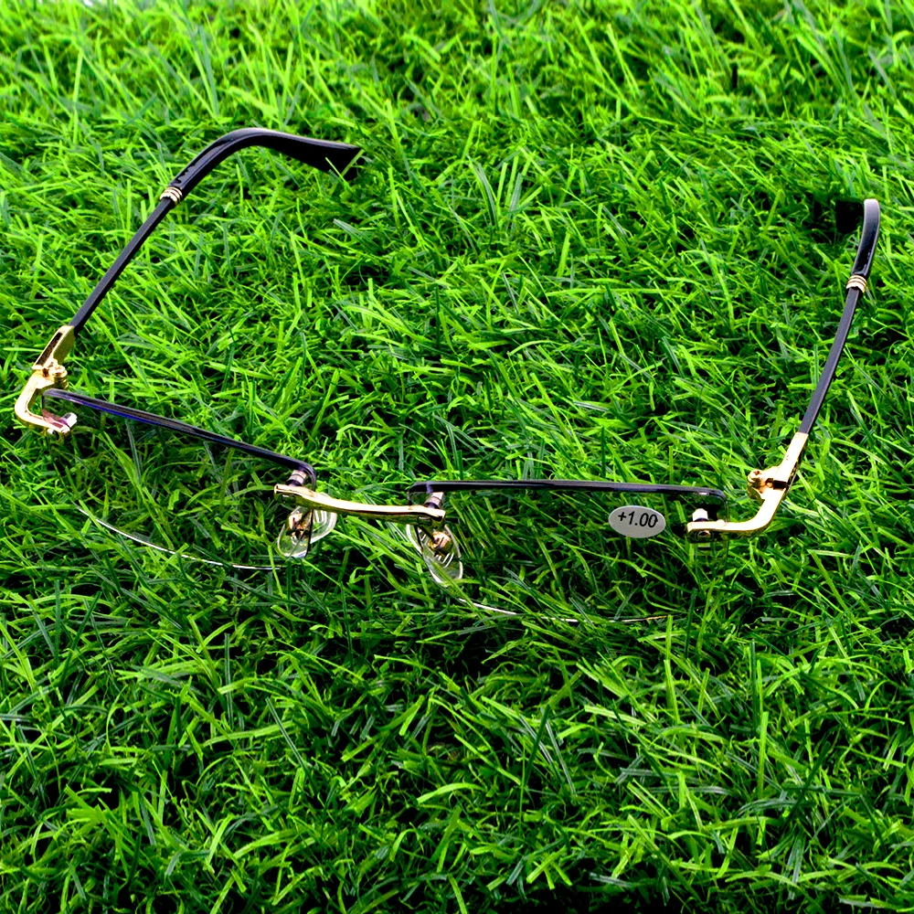 Rimless Luxury Gold Frame Hinge Exquisite Temples Diamond Cut Multilayer Coating Women Reading Glasses +0.75 To +4
Rimless Luxury Gold Frame Hinge Exquisite Temples Diamond Cut Multilayer Coating Women Reading Glasses +0.75 To +4