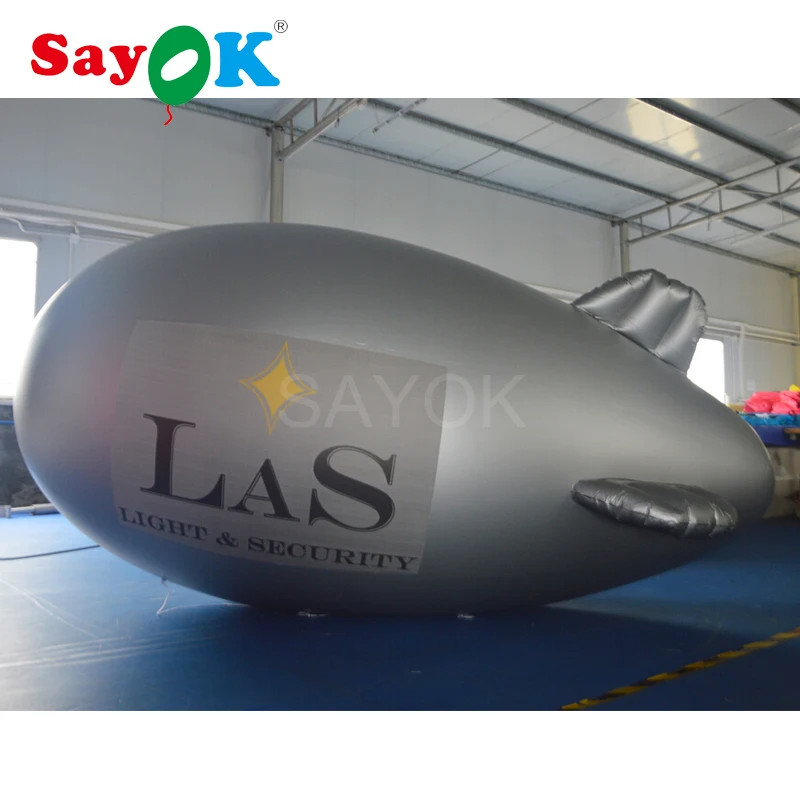 

SAYOK Giant Advertising Inflatable Helium Blimp Display Helium Airplane Balloon Inflatable Zeppelin Balloon for Event Promotion