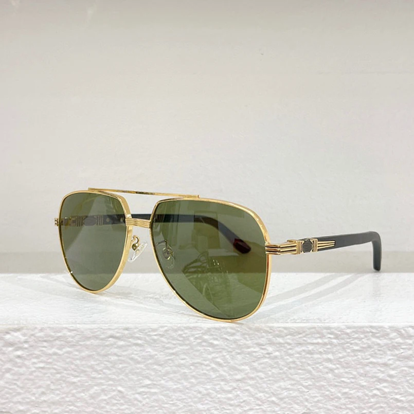 

CT1140's Pure titanium sunglass men and women latest retro personality avant-garde pilot model with high metal texture