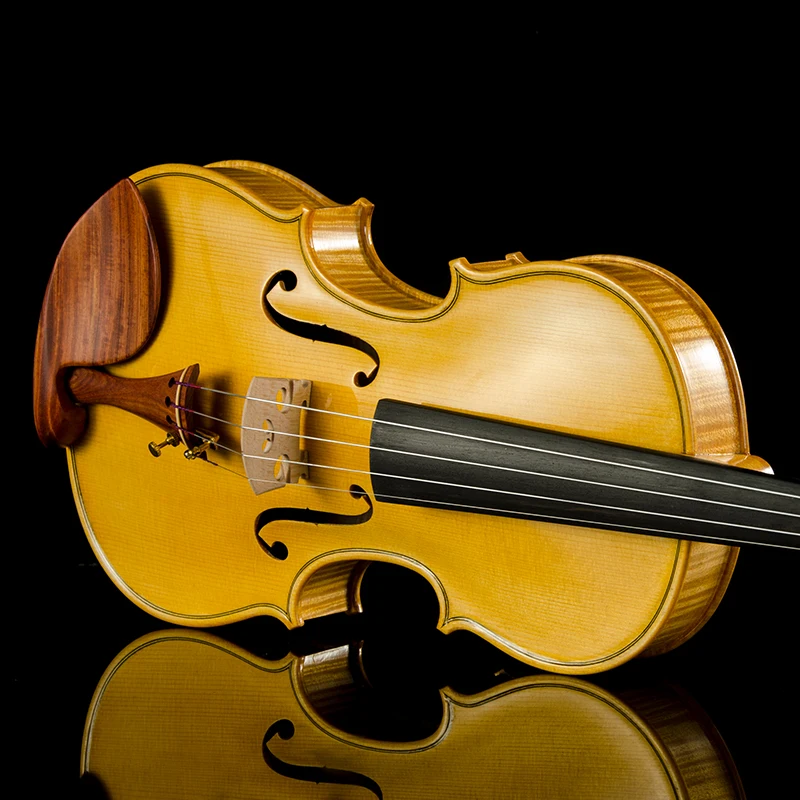 

Standard Violin CHRISTINA V06W 4/4 Light Yellow Handmade Spruce Flame Maple Rosewood Fittings with Case Bow for Basic/Grade Exam