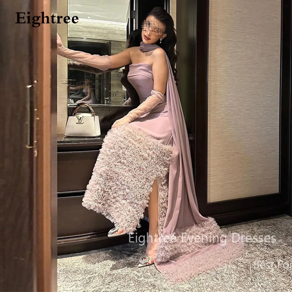Eightree Purple Mermaid Evening Dresses Arabic Women Strapless Lilac Chiffon Tulle Prom Party Dresses Dubai Elegant Formal Dress
Eightree Purple Mermaid Evening Dresses Arabic Women Strapless Lilac Chiffon Tulle Prom Party Dresses Dubai Elegant Formal Dress