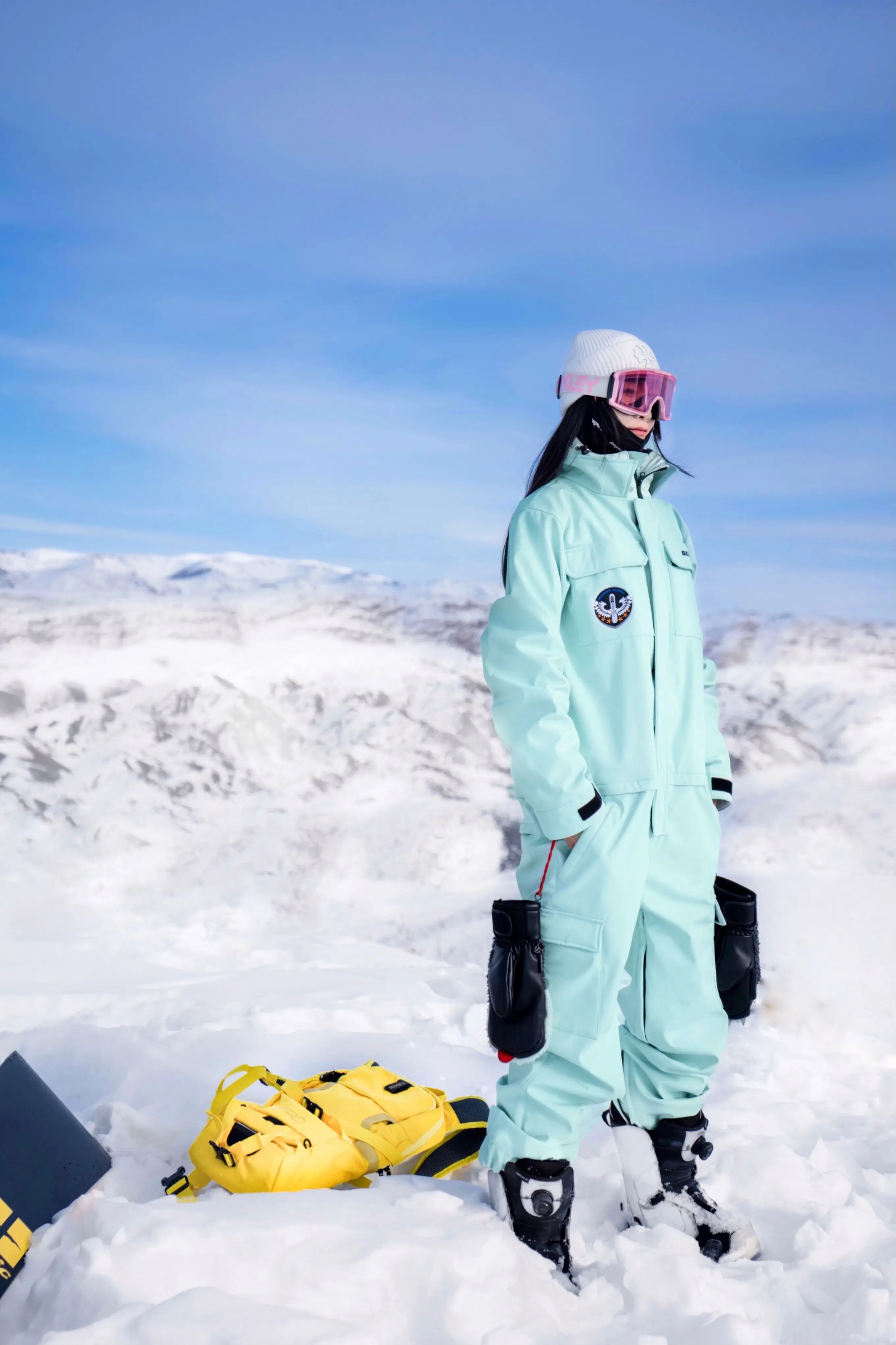 Unisex Hooded Skiing Snowboard Jumpsuit