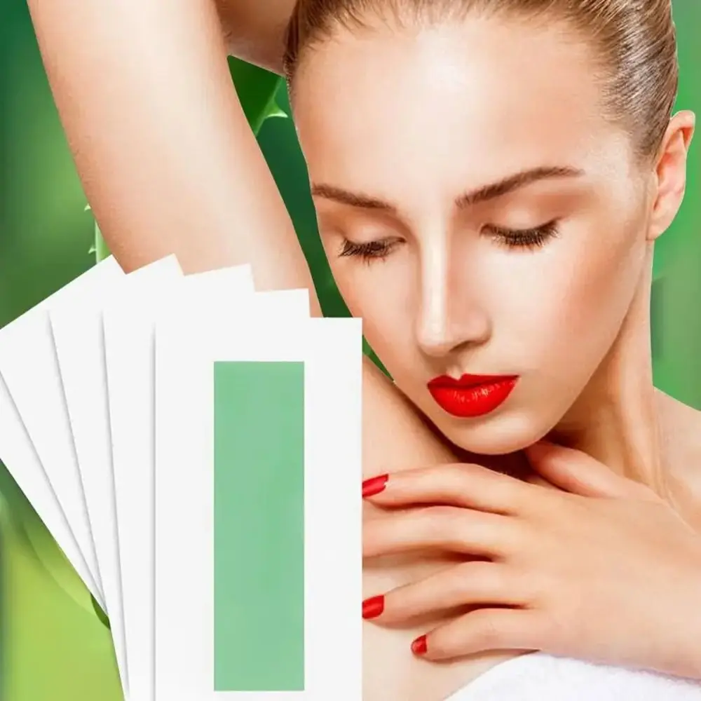

10Pcs Professional Hair Removal Wax Strips for Summer Depilation Double Sided Cold Wax Paper for Leg Body Face Useful