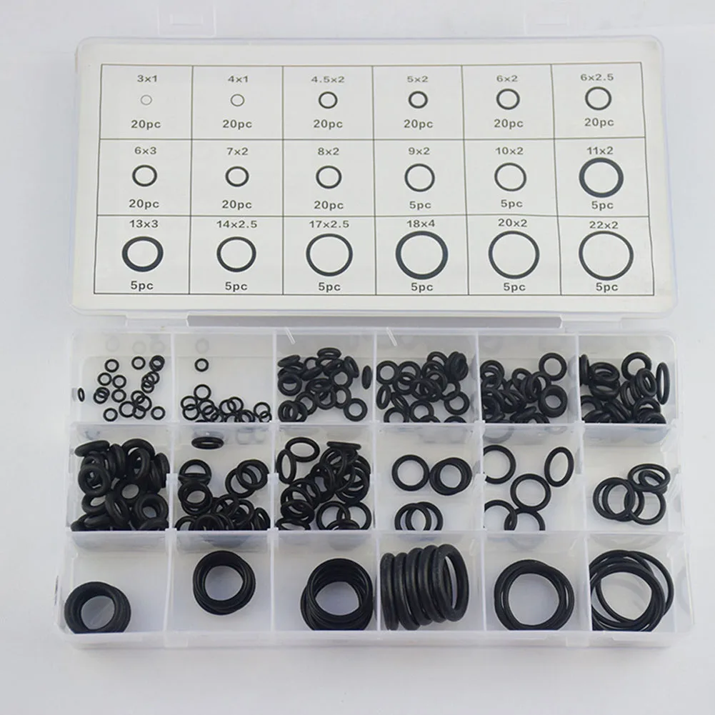 18 Sizes Rubber O-Ring Kit 225pcs Automobiles Black Gasoline Resistance O Ring Universal Car Accessory Car Doors
18 Sizes Rubber O-Ring Kit 225pcs Automobiles Black Gasoline Resistance O Ring Universal Car Accessory Car Doors