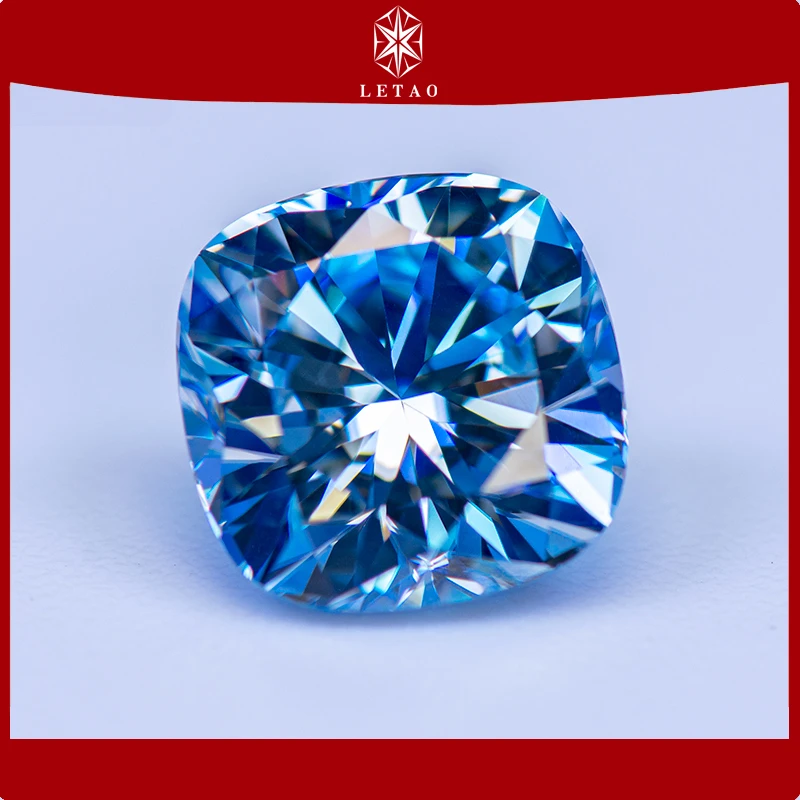 Moissanite Stone Ice Blue Color Cushion Cut Gemstone Lab Grow Diamond Advanced Jewelry Making Materials with GRA Certificate
Moissanite Stone Ice Blue Color Cushion Cut Gemstone Lab Grow Diamond Advanced Jewelry Making Materials with GRA Certificate
