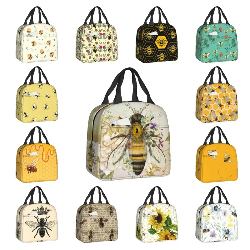 Honey Bee Vintage Portrait Style Insulated Lunch Bag for Women Resuable Thermal Cooler Lunch Box Office Picnic Travel
Honey Bee Vintage Portrait Style Insulated Lunch Bag for Women Resuable Thermal Cooler Lunch Box Office Picnic Travel