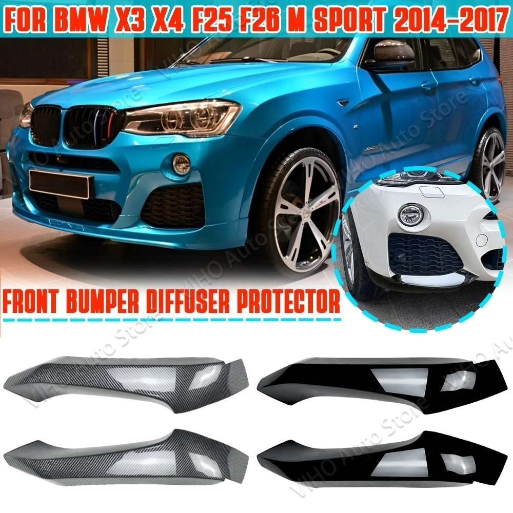 For BMW X3 X4 F25 F26 M Sport 2014-2017 Car Front Bumper Lip Diffuser Protector Guard Spoiler Tuning Accessories Gloss Black
For BMW X3 X4 F25 F26 M Sport 2014-2017 Car Front Bumper Lip Diffuser Protector Guard Spoiler Tuning Accessories Gloss Black