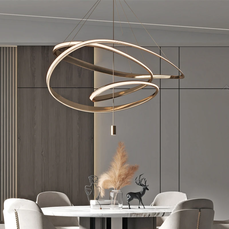 Light Luxury Postmodern Creative Chandelier Living Room Dining Room Bedroom Model Exhibition Hall Home LED Circular Chandelier
Light Luxury Postmodern Creative Chandelier Living Room Dining Room Bedroom Model Exhibition Hall Home LED Circular Chandelier