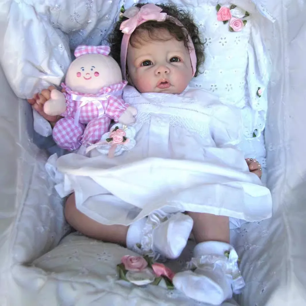 

Lifelike Reborn Toddler Bebe Doll Reborn Baby Soft Cloth Body Silicone Vinyl Stuffed Body Cute Christmas Surprise Gifts Doll Toy