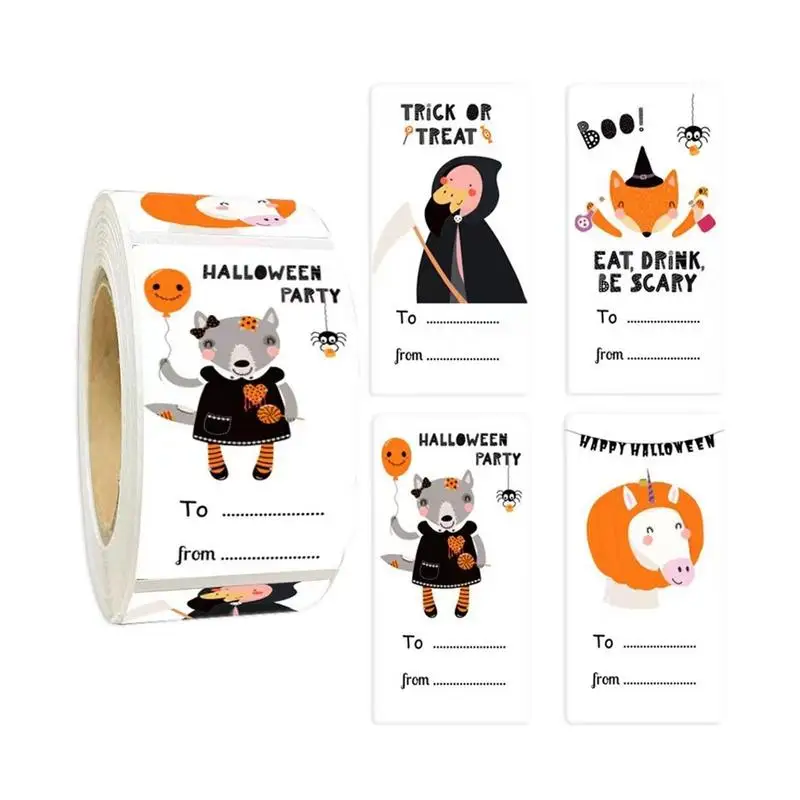

Halloween Labels Roll For Presents Gift Tags For Presents Holiday Stickers For Gifts Halloween Theme Design For Halloween Party