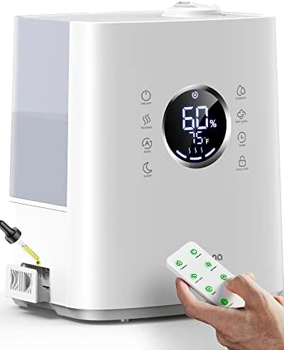 for Bedroom Large Room, 6.5L Top-Fill Warm & Cool 360° Rotatable Mist Humidifier for Plants Baby Kids, Fast Vaporizer (Dist
for Bedroom Large Room, 6.5L Top-Fill Warm & Cool 360° Rotatable Mist Humidifier for Plants Baby Kids, Fast Vaporizer (Dist