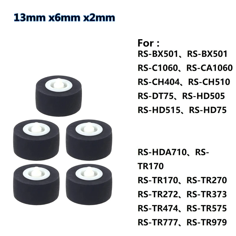 5pcs 13x6x2mm Audio Pressure Recorder Cassette Deck Pinch Roller For Sony RS-CH770 RS-BX501 Music Recording Equipment
5pcs 13x6x2mm Audio Pressure Recorder Cassette Deck Pinch Roller For Sony RS-CH770 RS-BX501 Music Recording Equipment
