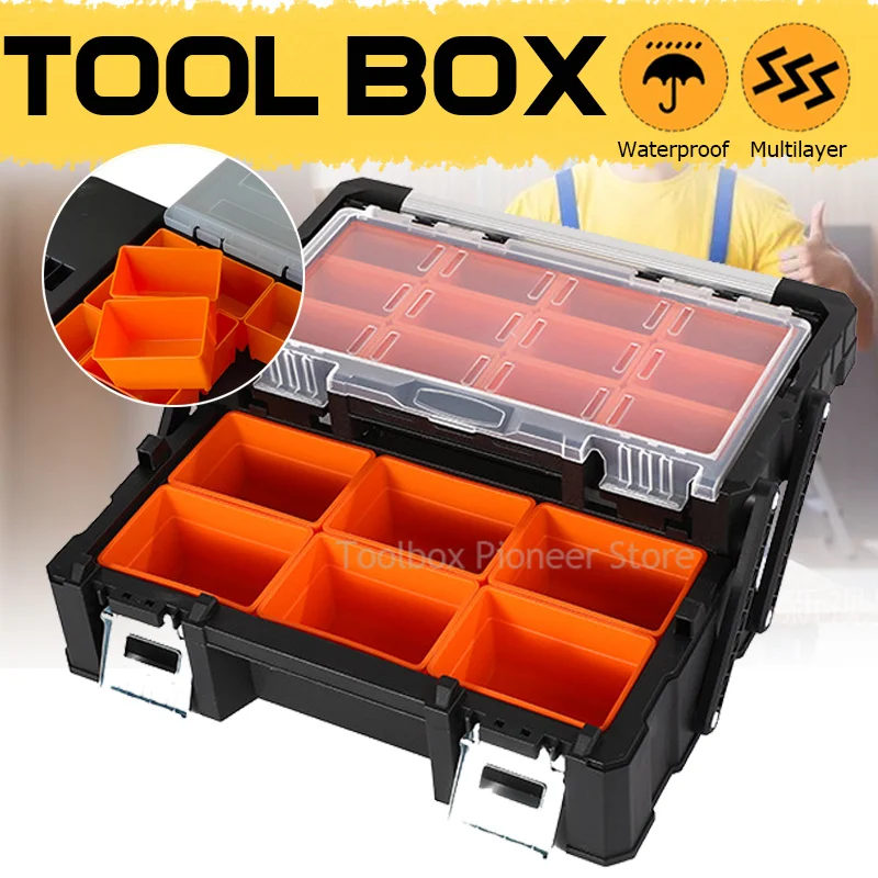 Parts Box Plastic Tool Box Organizer Box Portable Suitcase Piece Box Toolbox For Mechanics Tools Storage Box Drawer Organizer
Parts Box Plastic Tool Box Organizer Box Portable Suitcase Piece Box Toolbox For Mechanics Tools Storage Box Drawer Organizer