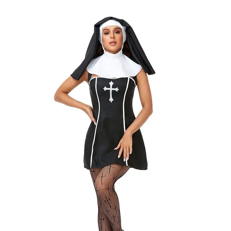 Halloween Women Nun Sister Lingerie Sexy Bad Habit Costume Exotic Fetish Missionary Nun Cosplay Dress Hen Party Erotic Outfit
Halloween Women Nun Sister Lingerie Sexy Bad Habit Costume Exotic Fetish Missionary Nun Cosplay Dress Hen Party Erotic Outfit