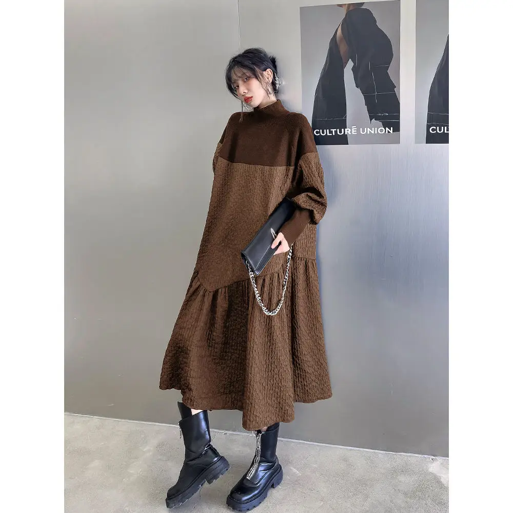 

Long Dresses For Women Casual Pullovers Cardigans Turndown Outerwear Jackets Oversized Sweatshirt Retro Y2k Ladies Long Dresses